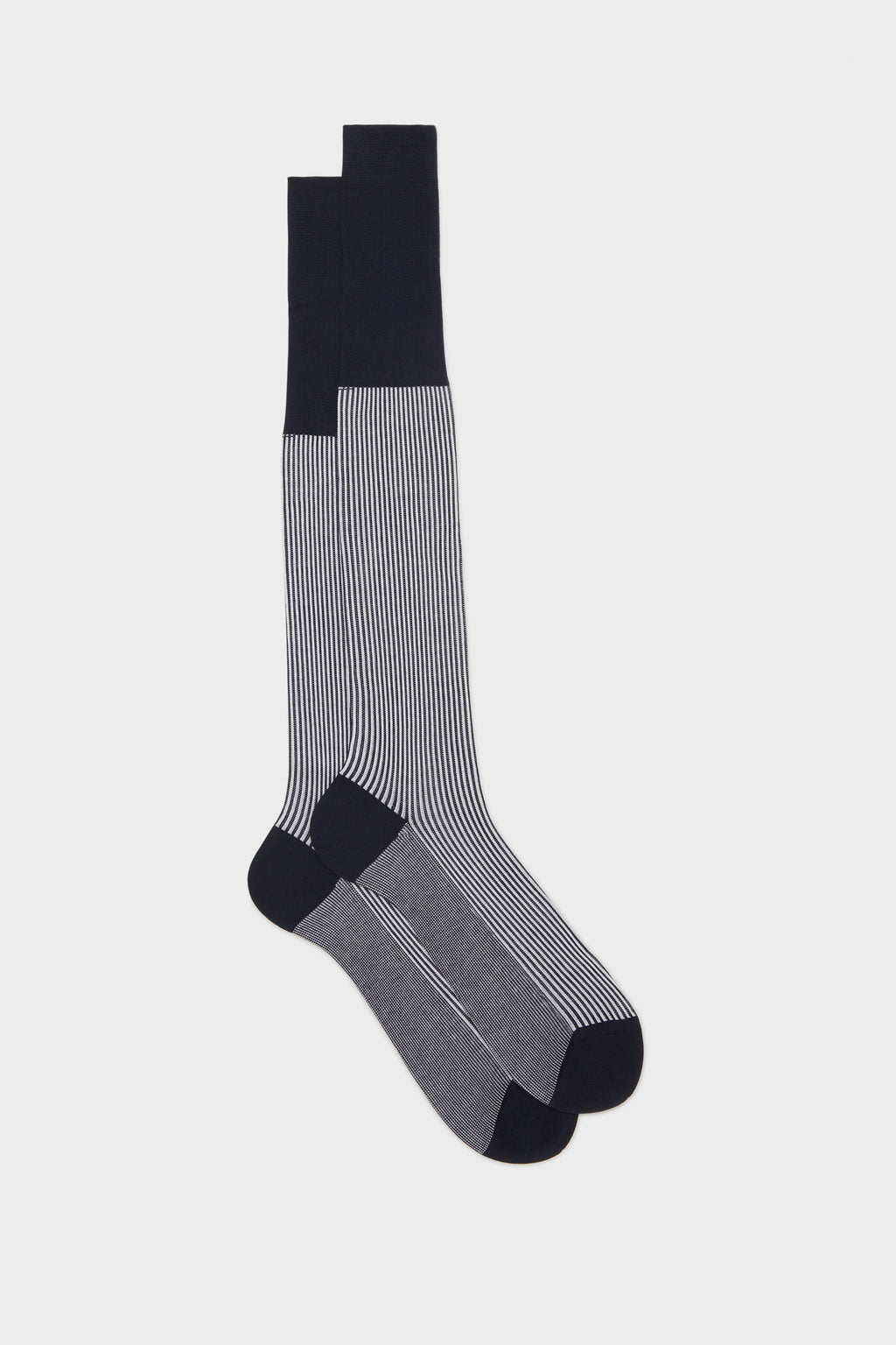BRESCIANI - Man socks: model Enea. Pure Cotton. Blue-white – Bresciani Shop